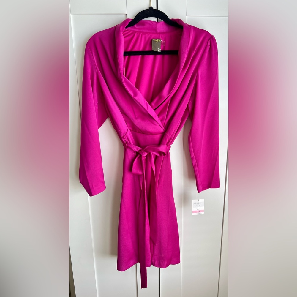 Taylor Pink Wrap Dress